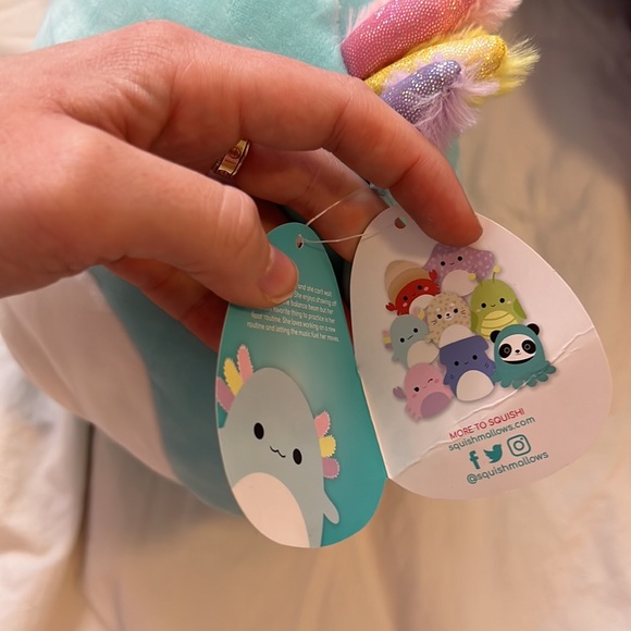 Squishmallows 12 inch Irina The Mint Axolotl Plush Stuffed Animal Toy - Picture 5 of 6